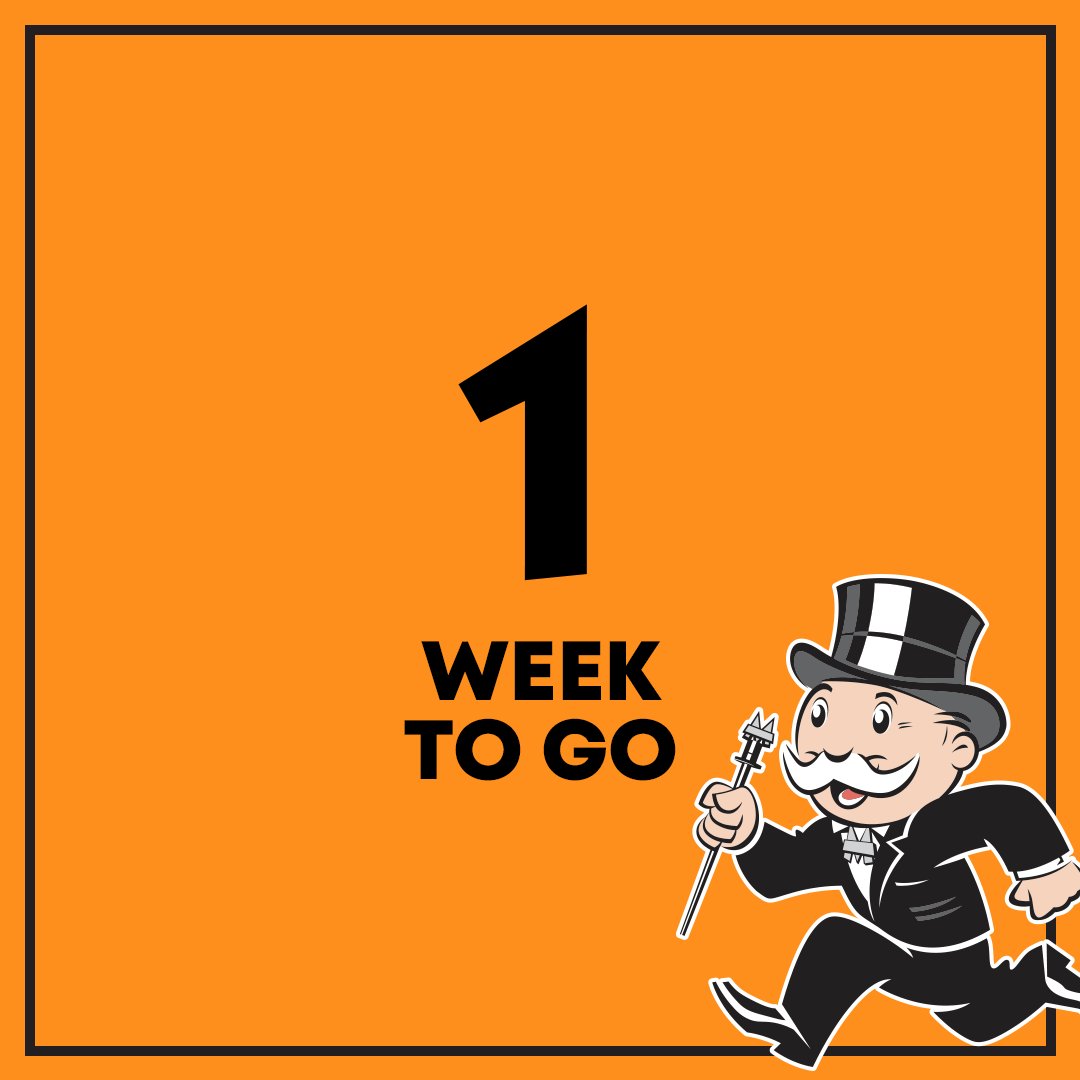 It's official, there is only 1 week to go until our MONOPOLY Leeds Takeover commences! 🎩🎲

Don't miss out on free family-friendly fun with puzzles to solve, clues to crack and mini games to play across eight coloured zones 🧩🔍

#MonopolyLeeds <a href="/monopolyleeds/">Monopoly Leeds</a>
