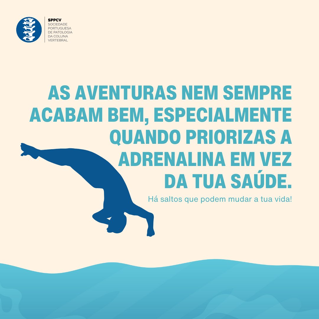 sppcv's tweet photo. Se gostas de te aventurar na água, especialmente em mergulhos, lembra-te que um simples salto pode ter consequências irreversíveis, como lesões na coluna. Mergulha com cuidado e consciência para evitar acidentes. 🚑

#verao24 #ProtegeATuaColuna #ColunaVertebral https://t.co/sEA4apOsWp