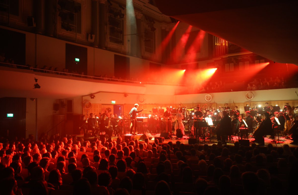 NSOrchestraIRL's tweet photo. Last nights show was extremely unique and special. 🎸 Dublin pop band Soda Blonde joined the NSO on stage for a once off show to perform their album 'Dream Big' to a jam packed audience... It was truly magnetic and definitely not a night to have missed! 💥 https://t.co/064hYjZFZx