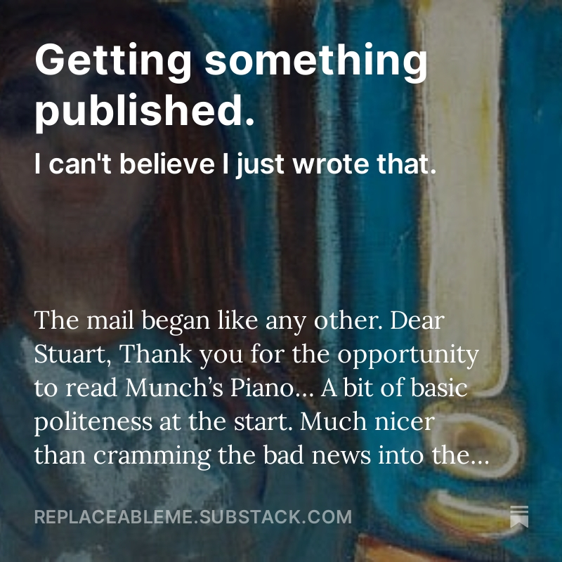 replaceable_me's tweet photo. Getting something published. I can't believe I just wrote that. https://t.co/mnpWR0W3H3 https://t.co/P7nltRUM7G