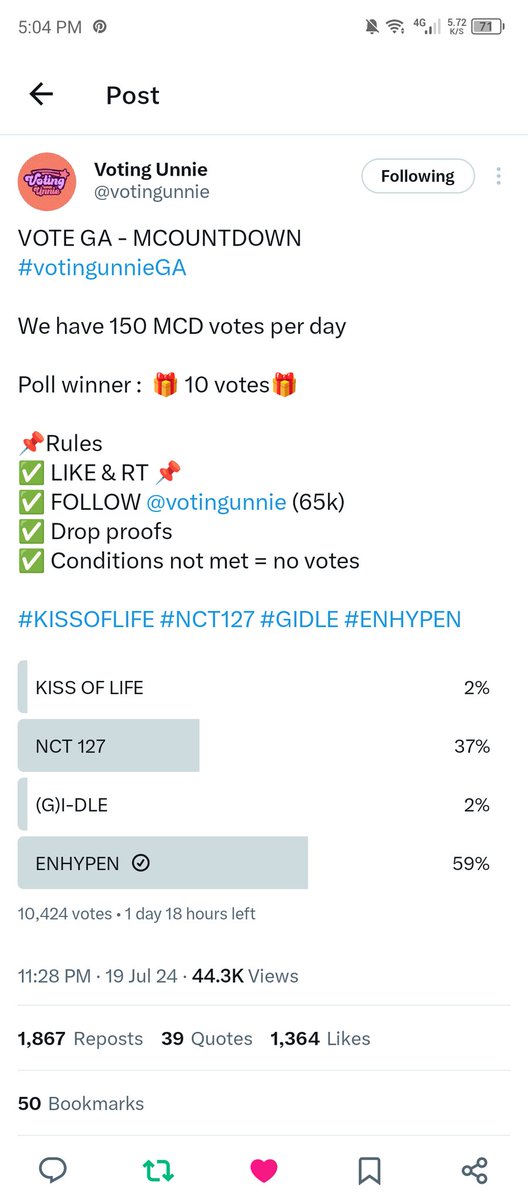 enha4evs's tweet photo. @votingunnie done for #ENHYPEN | #ENFuelUp #ENVOOSTERS https://t.co/I9cwztJW5N