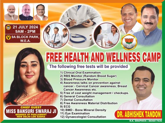 abhishektandonD's tweet image. Free Health and Wellness Camp is being organized in WEA together with all the RWAs to foster the idea of #Sewa and #swasth with #sabkasaathsabkavikas 

@BansuriSwaraj 
@Virend_Sachdeva 
@PavanRanaRSS 
@JPNadda 
@sunilkakkarbjp 
@BJP4India 
@BJP4Delhi 
@blsanthosh