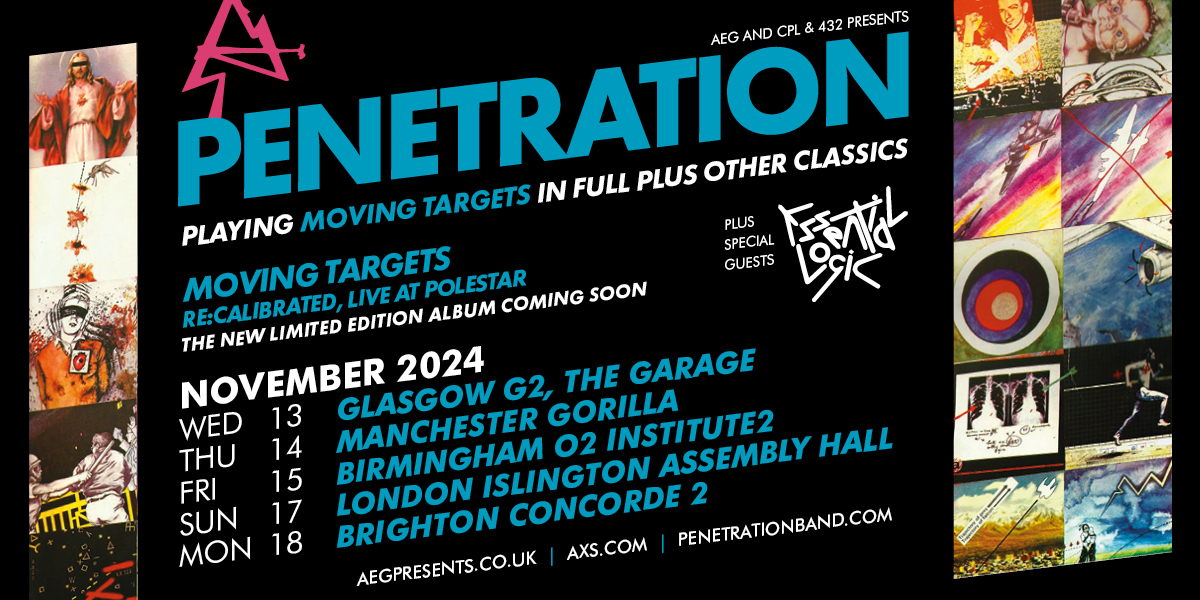 We are going to be playing Moving Targets in its entirety on the forthcoming UK tour. 
Tickets at. aegp.uk/penetration24
tickets-scotland.com/events.html...
Watch out for news next week of when you can order the limited edition vinyl of Moving Targets: Re:Calibrated.