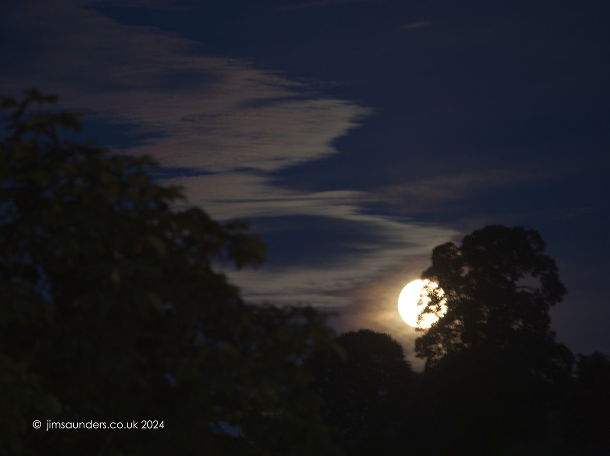 JimFSaunders's tweet photo. Moonrise, Knighton, Friday. https://t.co/W0Tm8xmrBy