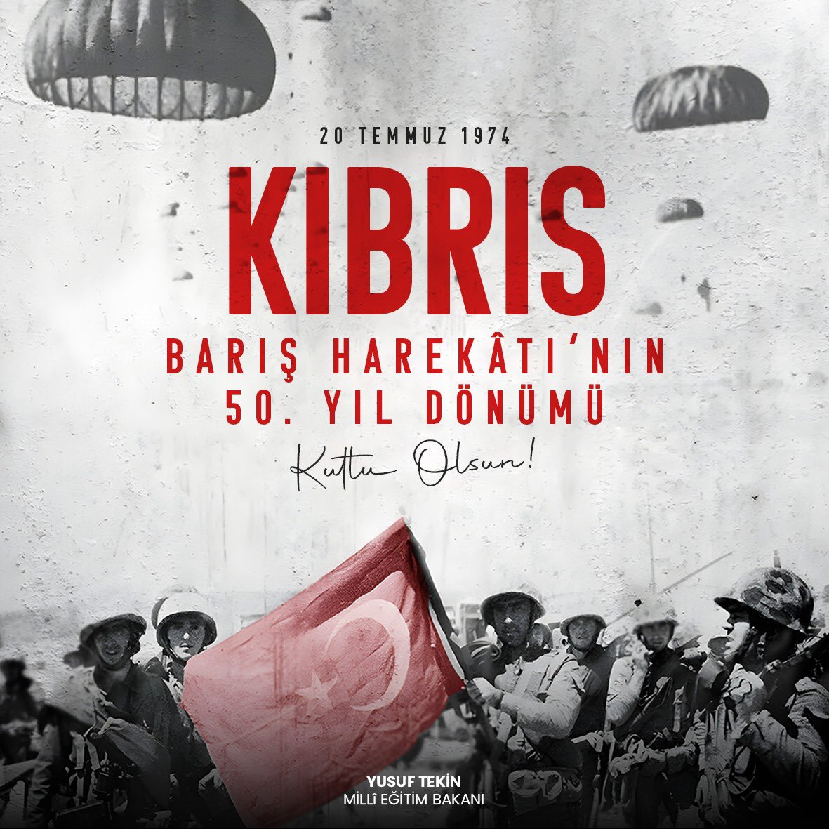 20 Temmuz 1974'te başlayan Kıbrıs Barış Harekâtı, sadece bir askeri zafer değil, aynı zamanda bir milletin var olma mücadelesi ve barışın tesis edilmesi anlamına gelir.

50'nci yıl dönümünde, Kıbrıs Barış Harekâtı'nın gelecek nesillere bıraktığı en önemli miras, birlik ve