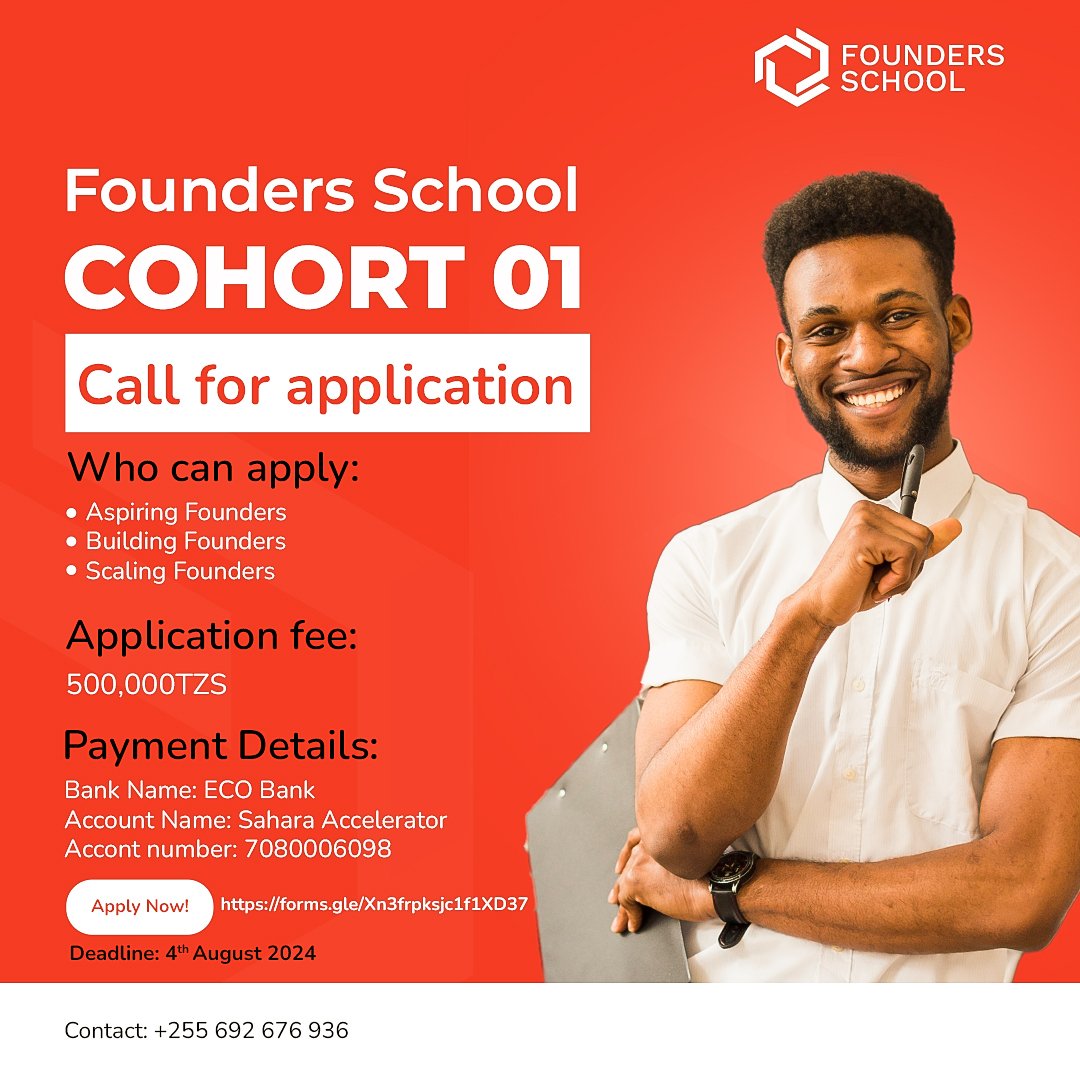 We are happy to announce we are currently onboarding our first cohort of #FoundersSchool a school for Aspiring Founders By Experience Founders. 

Most of us when we were starting our founding journey didn't have enough resources and mentoring to build our ventures. Founder school