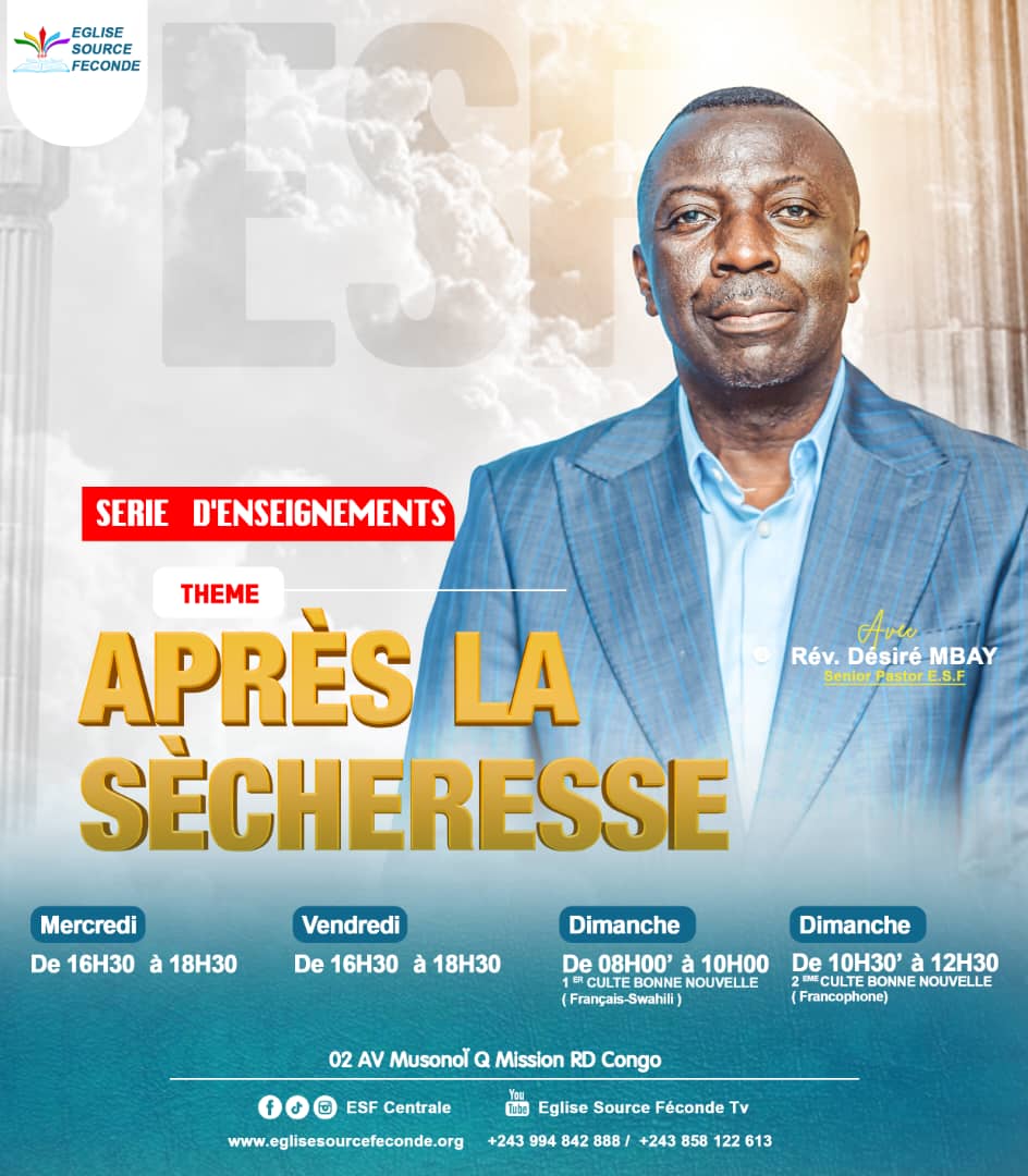 Source_Feconde's tweet photo. ⏰️ *#ESFCulte: Notre Cultes de Bonne Nouvelle, c'est pour demain à 08h00 (1er) et à 10h30 (2ème). ⛪ Bienvenue, Karibu, Welcome.* https://t.co/aXPdGsIvos