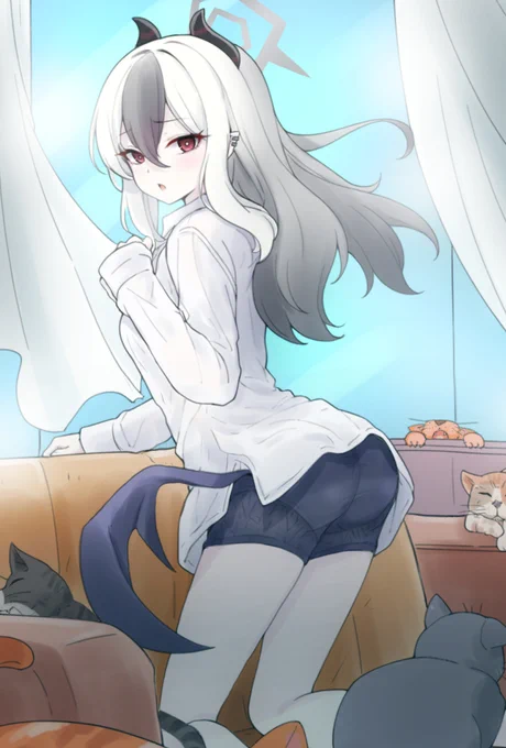 ネコとカヨコのいる生活#ブルアカ #ブルーアーカイブ 