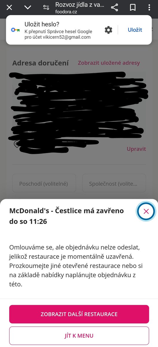 cernaviky's tweet photo. Když si chceš objednat z foodory 🙃 jako na tom videu to nefunguje už 3 dny. 
#foodora #damejidlo #delivery #czechrepublic #cz #czech https://t.co/hTG6qiHOs6