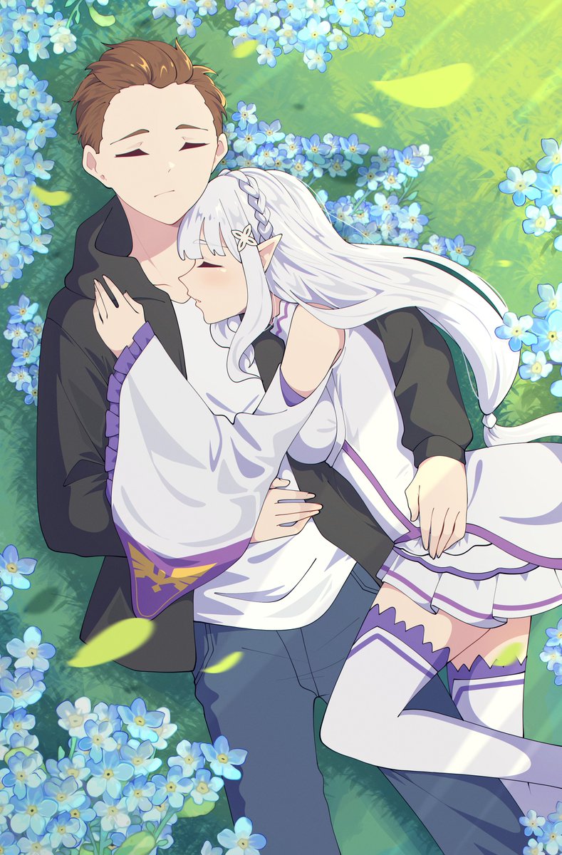 Adorable new commission of my wife and I. I have long been wanting something related to the field of flowers shown in RZ, but with me as her true soulmate by her side, and it turned out even more beautiful, peaceful, and romantic than I expected!💜🤍

Art by the wonderful Uikoui