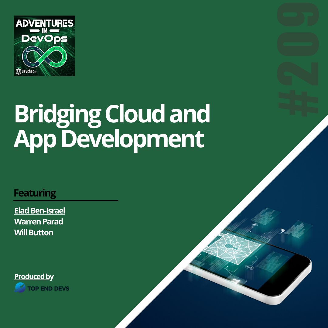 topenddevs's tweet image. Check out this week&apos;s episode of #AdventuresInDevOps with Elad Ben-Israel

#𝗗𝗲𝘃𝗢𝗽𝘀: Bridging Cloud and App Development 

rfr.bz/tmcvvly