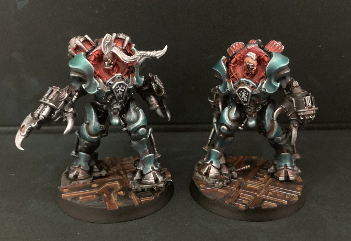 It’s time to enter the Underhells with Necromunda: Hive Secundus! ⚠️ 

The Orrus Spyre Hunters are incredible models to which I added some Escher heads and a backlit glow effect.

With thanks to <a href="/warhammer/">Warhammer Official</a> for the free preview set.

#WarhammerCommunity #necromunda #adwip #ad