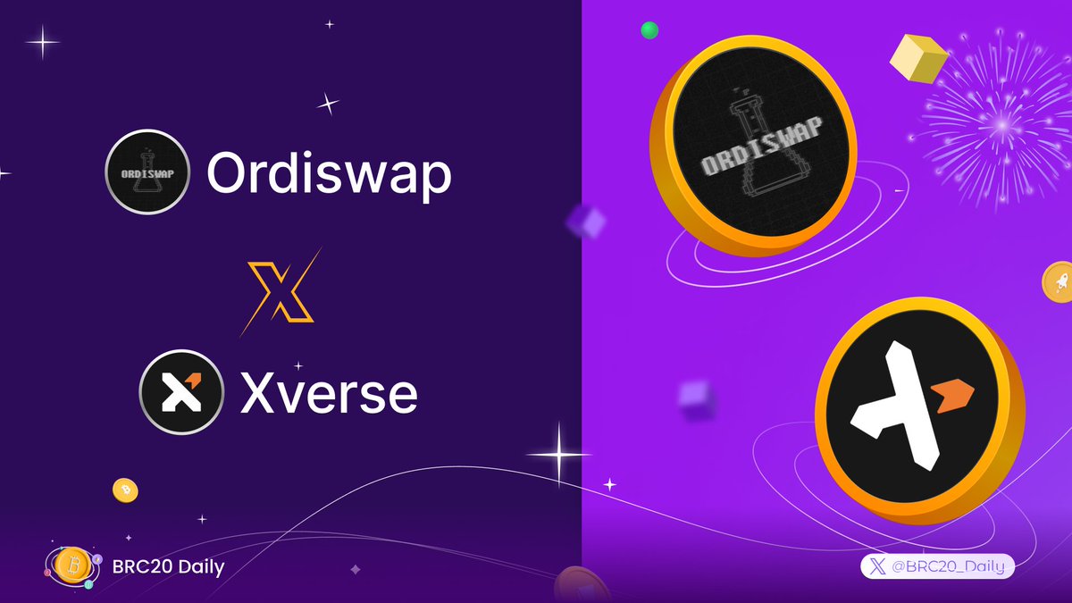 🚀 Big News! Ordiswap x Xverse Collaboration! 🤩

<a href="/OrdiswapLabs/">Ordiswap</a> AMM now supports <a href="/XverseApp/">Xverse - The Home of BitcoinFi</a> , the user-friendly gateway to the expanding Bitcoin ecosystem. 

Bitcoin DeFi is evolving, don’t miss out! 💪

#BRC20Daily #Bitcoin