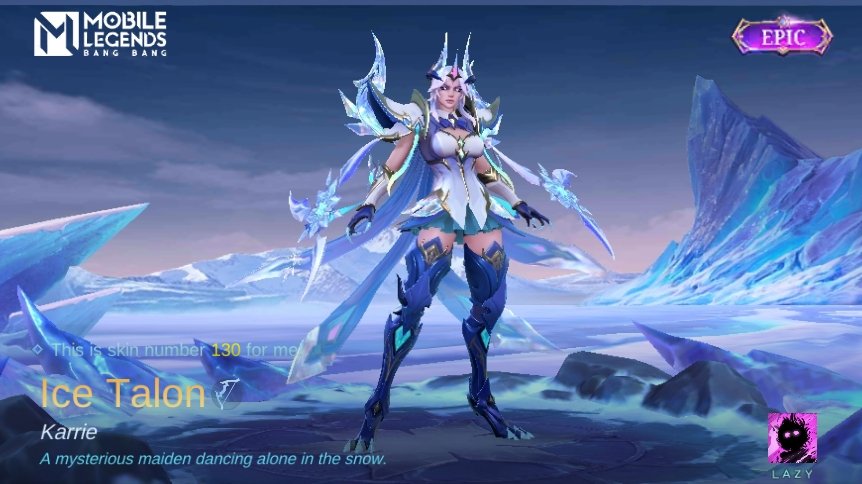 I just obtained a new skin Ice Talon in Mobile Legends: Bang Bang!🫶🏻