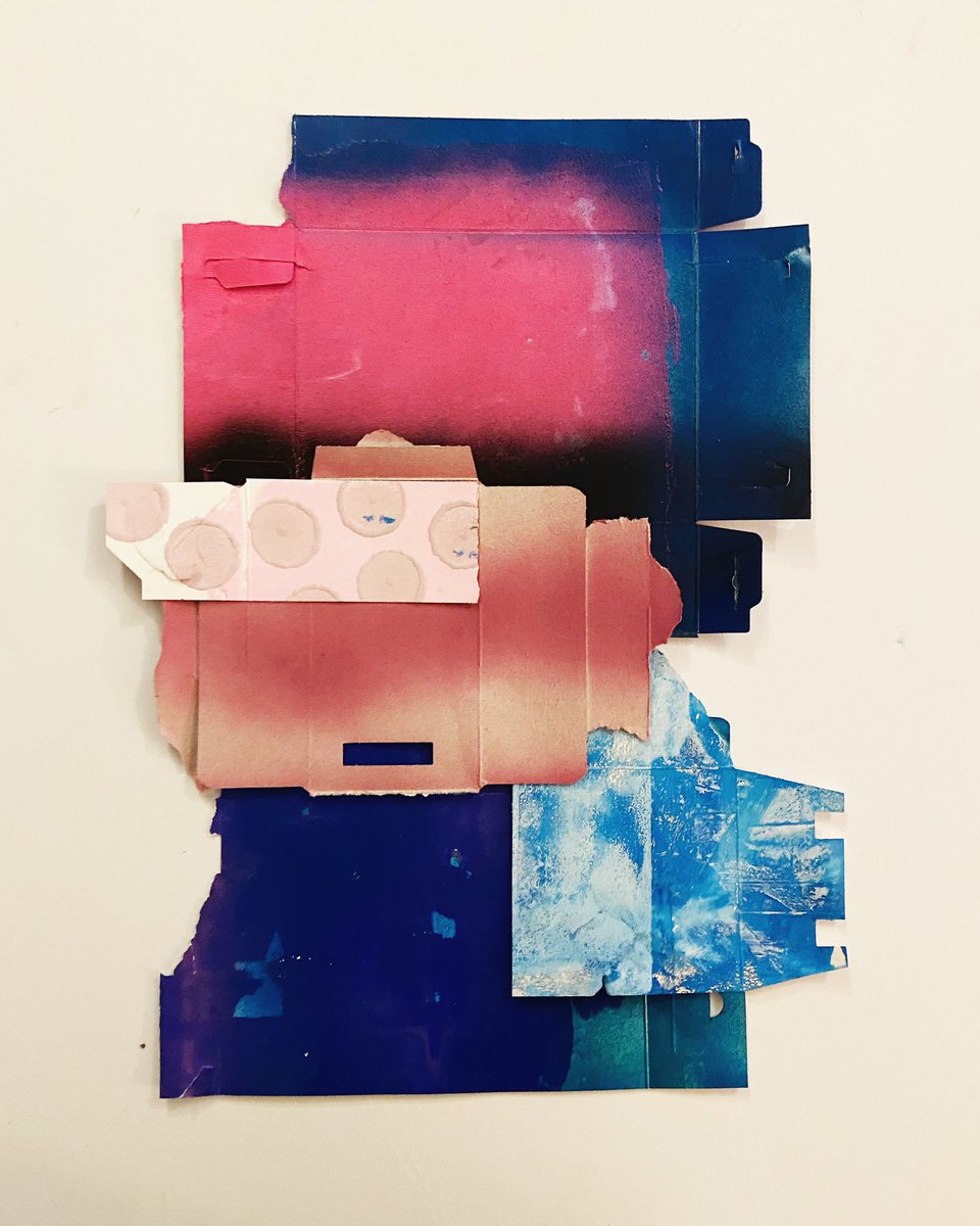 Stick or not to stick? 
#wip #collage #abstractart #contemporarypainting #sustainableart