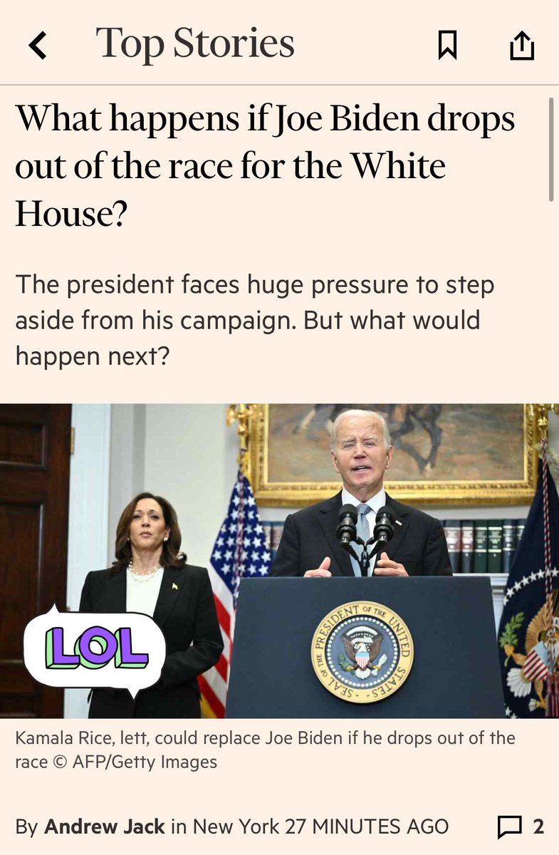 dtylam's tweet photo. “Kamala Rice” did the @FT use AI to merge @KamalaHarris with @CondoleezzaRice ? https://t.co/Eci2Ci0ti6