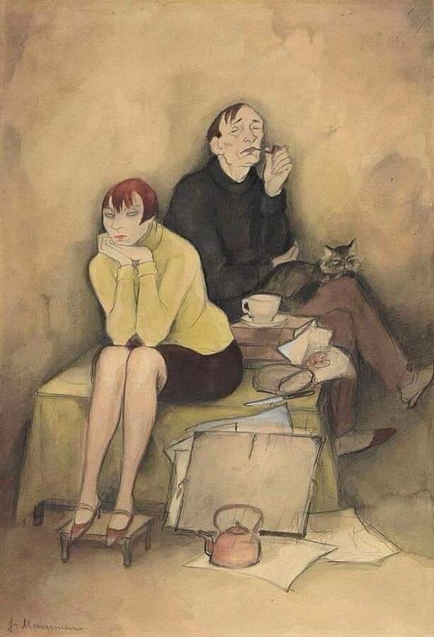 Jeanne Mammen (1890-1976) 

Artist's Marriage, 1928