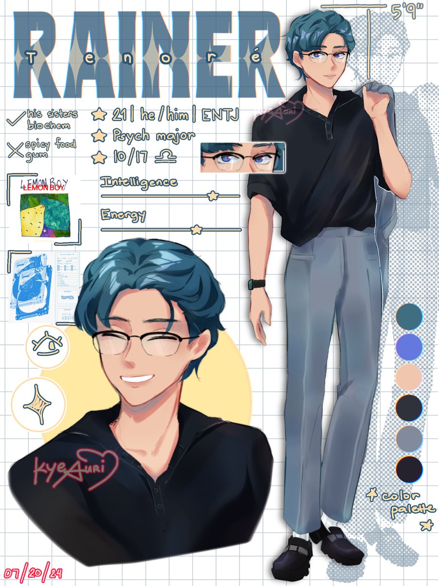 Rainer Tenoré | OC Reference Sheet

#art #drawing #digitalart #digitaldrawing #oc #ibispaint #ibispaintx #characterdesign