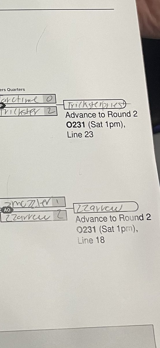 ZZARROW09's tweet photo. Made the run through losers. And made it to day 2!!!!!! https://t.co/W5Q224mfrs