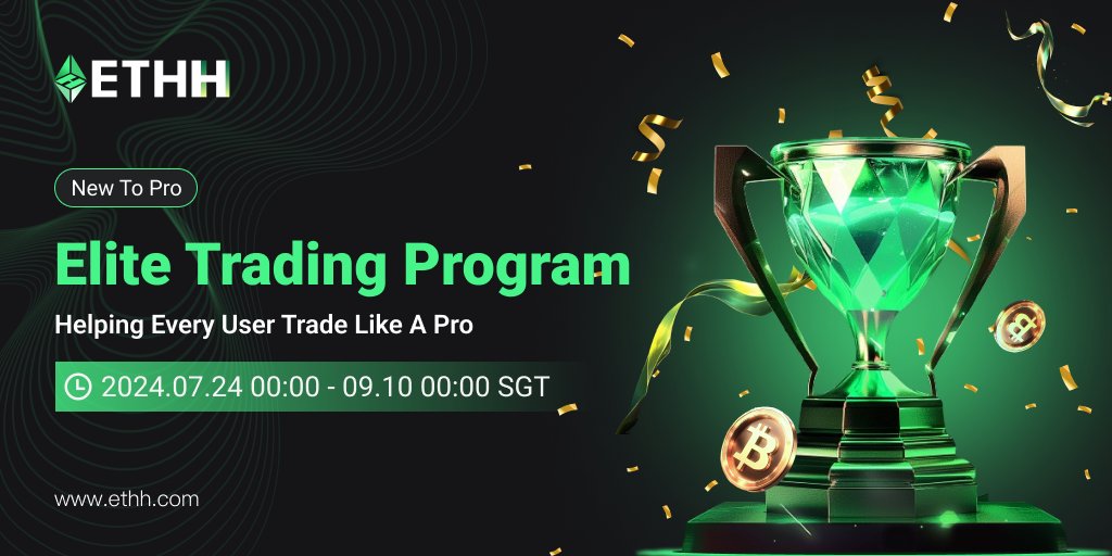 ETHHofficial's tweet photo. 📢ETHH Elite Trading Program is here! 

Helping Every User Trade Like a Pro 📈

⏰Registration: JUL 20 - JUL 23
🏆Program: JUL 24 - SEP 10
💰Earn 10% profit share, Jade Points, and Prize Pool!

Details: https://t.co/h6k4qDlkhq
#ETHH #Crypto #TradingProgram #Bitcoin https://t.co/o20RJXFSjc