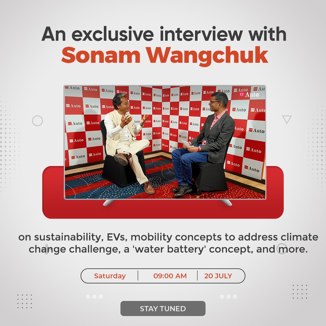 ETAuto's tweet photo. Highly acclaimed innovator, educator, &amp; Founder, Ladakh Institute of Alternatives,@Wangchuk66 gets candid in the ep. of #TargetNetZero. Must-watch for anyone interested in #sustainability, innovative thinking &amp; engineering disruptive ideas.    

Watch at: https://t.co/WGMCx0BDbI https://t.co/KvUM4WbqkN