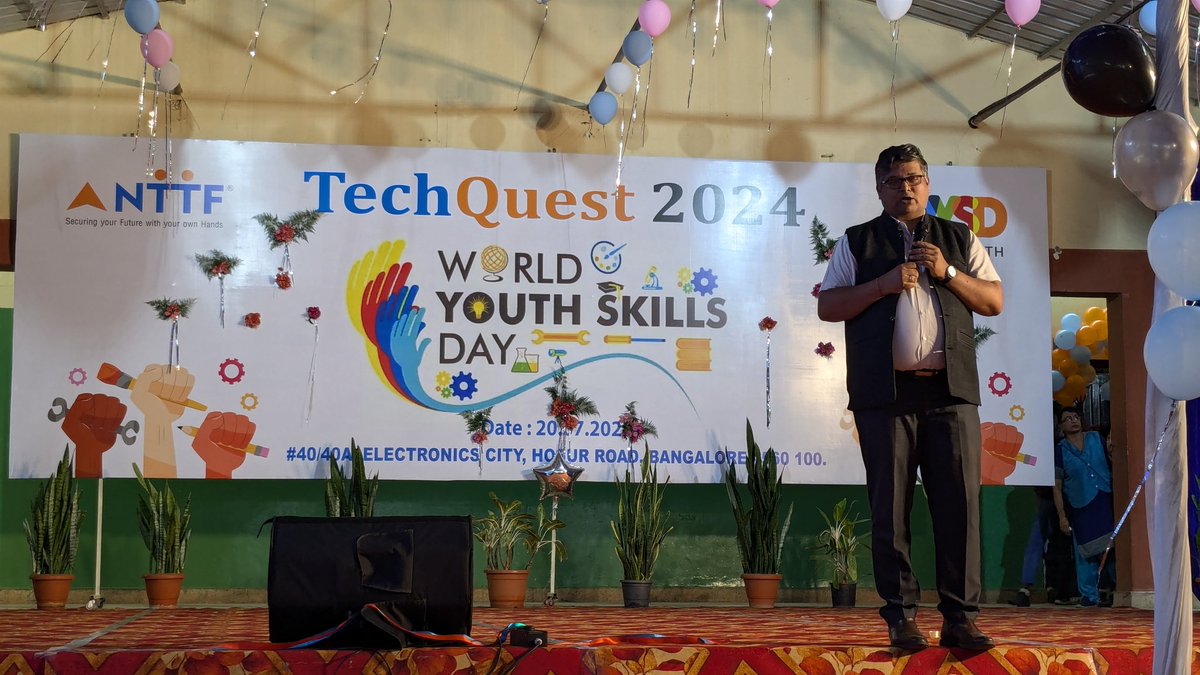 surnell's tweet photo. Great Initiative by Electronics City campus of @NTTFindia #TechQuest as a part of World Youth Skills Day Celebrations. Encouraging Skill Development and make it aspirational at school level. https://t.co/3iD7n5w2zM