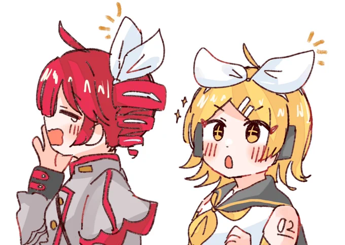 おそろいリボン #重音テト  #鏡音リン 