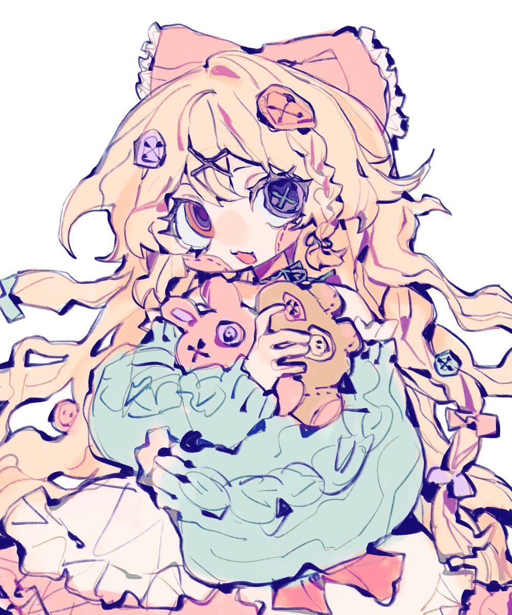 hihi!! just collecting some specimens- i mean-! friends for the toy box!! 💗🎀

🪡 art: #strawber_ytarts #buttonillust