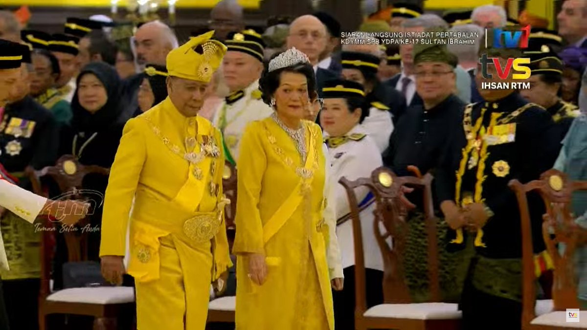 LSzkopinski's tweet photo. As well as the Sultan and Sultana of Perak, Sultan and Sultana of Kedah, Crown Princes and Crown Princesses of Perlis and Johor 📸TV1/TVS https://t.co/ac4qQagCtM