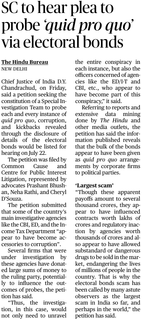 t_d_h_nair's tweet photo. The Modi Government's Electoral Bond Scam is back in the news again. https://t.co/k33Uln33WX