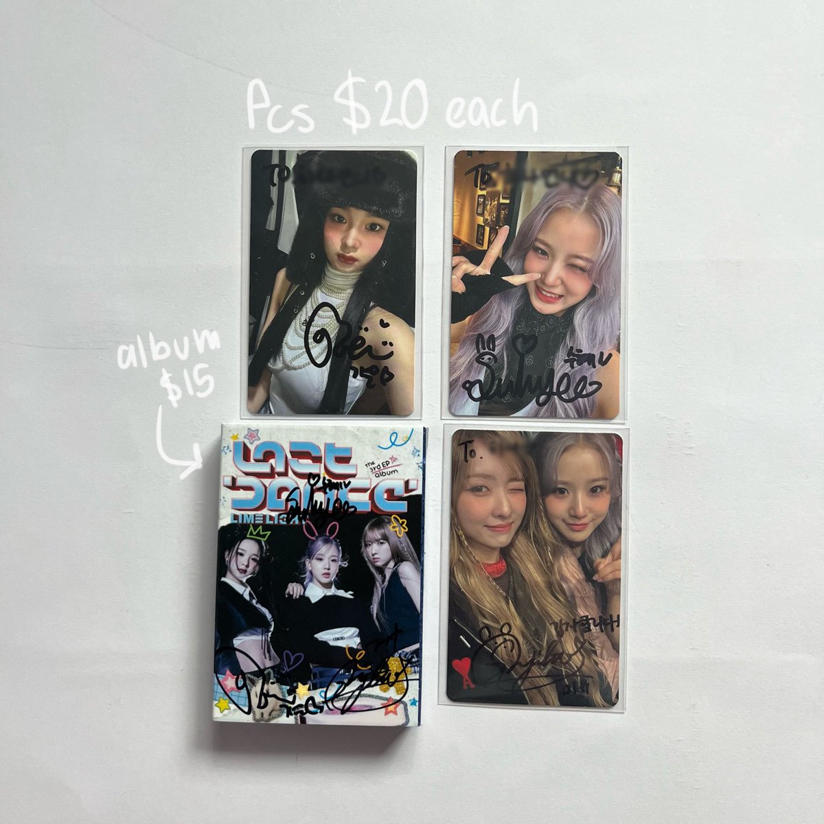6arelytripleS's tweet photo. selling my signed limelight collection

check it out on my insta /6arelychowon https://t.co/SoVdB3b0pK
