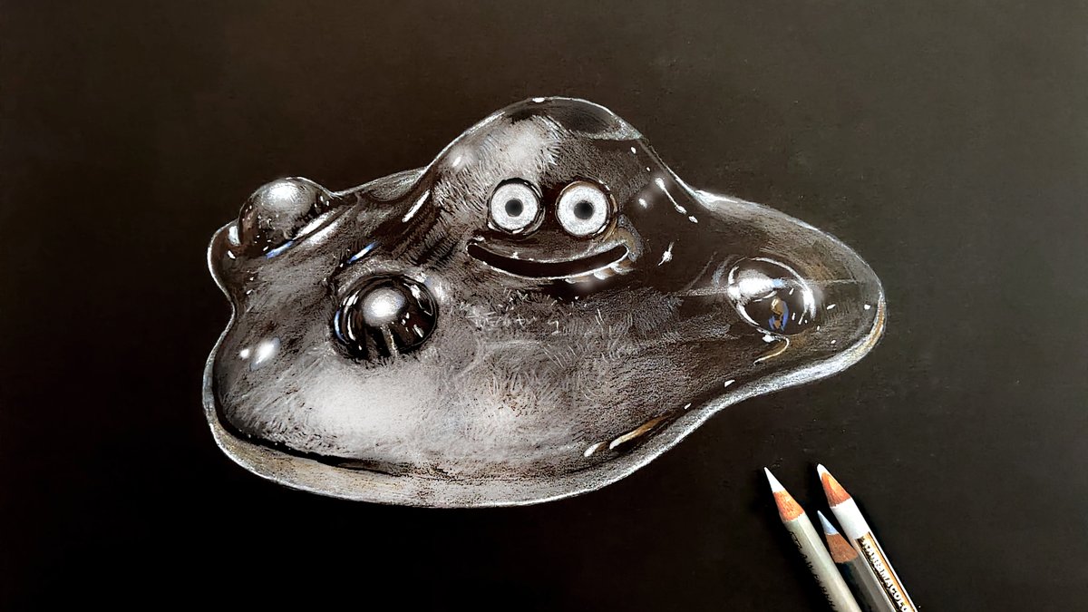 「黒画用紙に色鉛筆 #この画像だけでどこまで伸びるかテスト」|DRAWING STUDIO 118のイラスト
