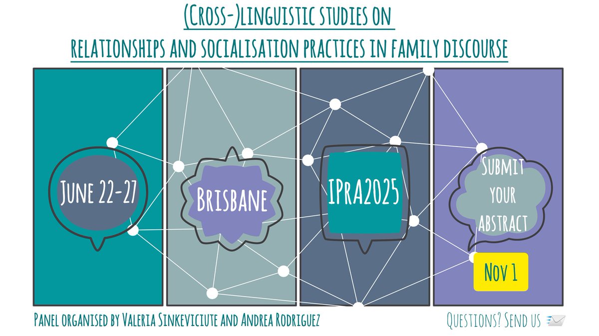 Our panel with Andrea Rodriguez <a href="/Rodriguez_Angio/">Andrea Rodriguez</a> got accepted for <a href="/IPrA2025/">IPrA2025</a> 🥳

If you are working on #family #talk, consider submitting your abstract to our panel by November 1 😁

Please share around 😊

💻 pragmatics.international/page/CfP2025