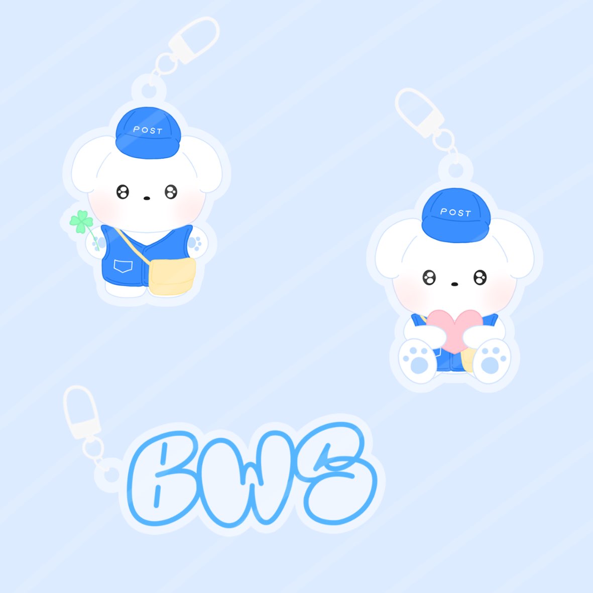 우체부 우석이 키링 나눔해요🍀

~7/26일까지 #RT + #Follow 하신 2분 추첨하여 키링 3개 1세트씩 모두 보내드립니다!

수요가 많다면 이 그림으로 키링/그립톡 등 공동제작도 생각해볼게요ヽ(´▽｀)/

오늘도 같이 변우석해요📮