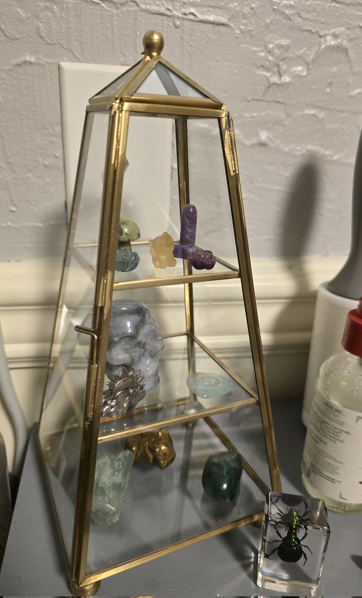 beetle_tooth's tweet photo. Look at the pretty crystal tower my partner got me for my birthday. https://t.co/eMZ3e7Tcj3