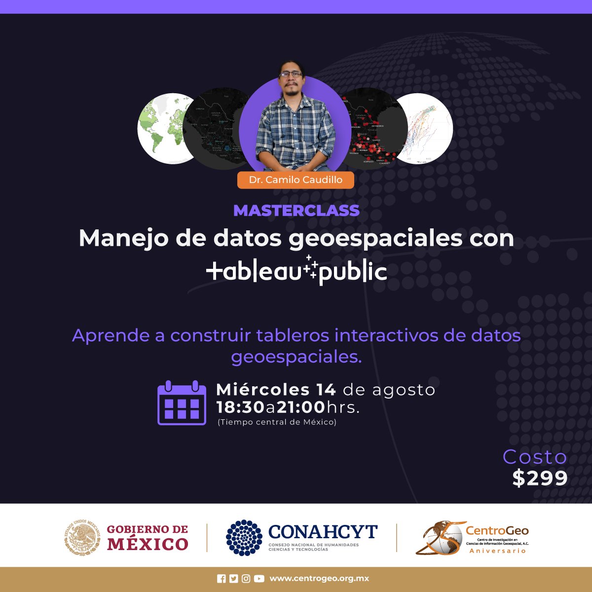 UFDCentroGeo's tweet image. Aprende a crear visualizaciones atractivas con datos geoespaciales con Tableau Public 

¡Regístrate ahora!  centrogeo.eo.page/mctableau

 #Tableau #VisualizaciónDeDatos #MasterClass
