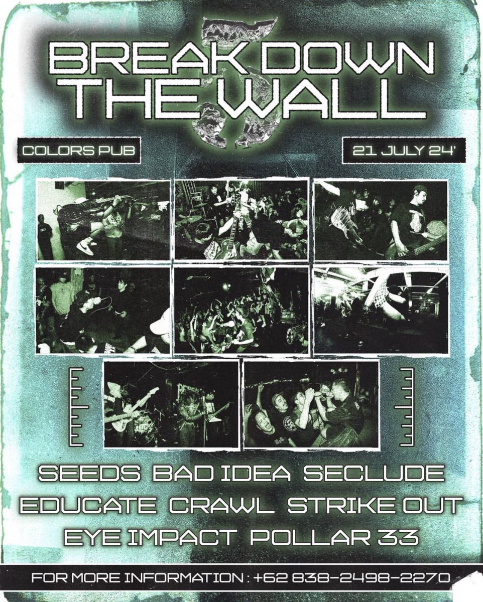 beforedeath_rec's tweet photo. Tomorrow!
#BreakDownTheWall5 
Representing new era of Surabaya Hardcore scene.

It’s celebration, It’s party time 🥳 

📍Colors Pub https://t.co/XCIEa0cpin