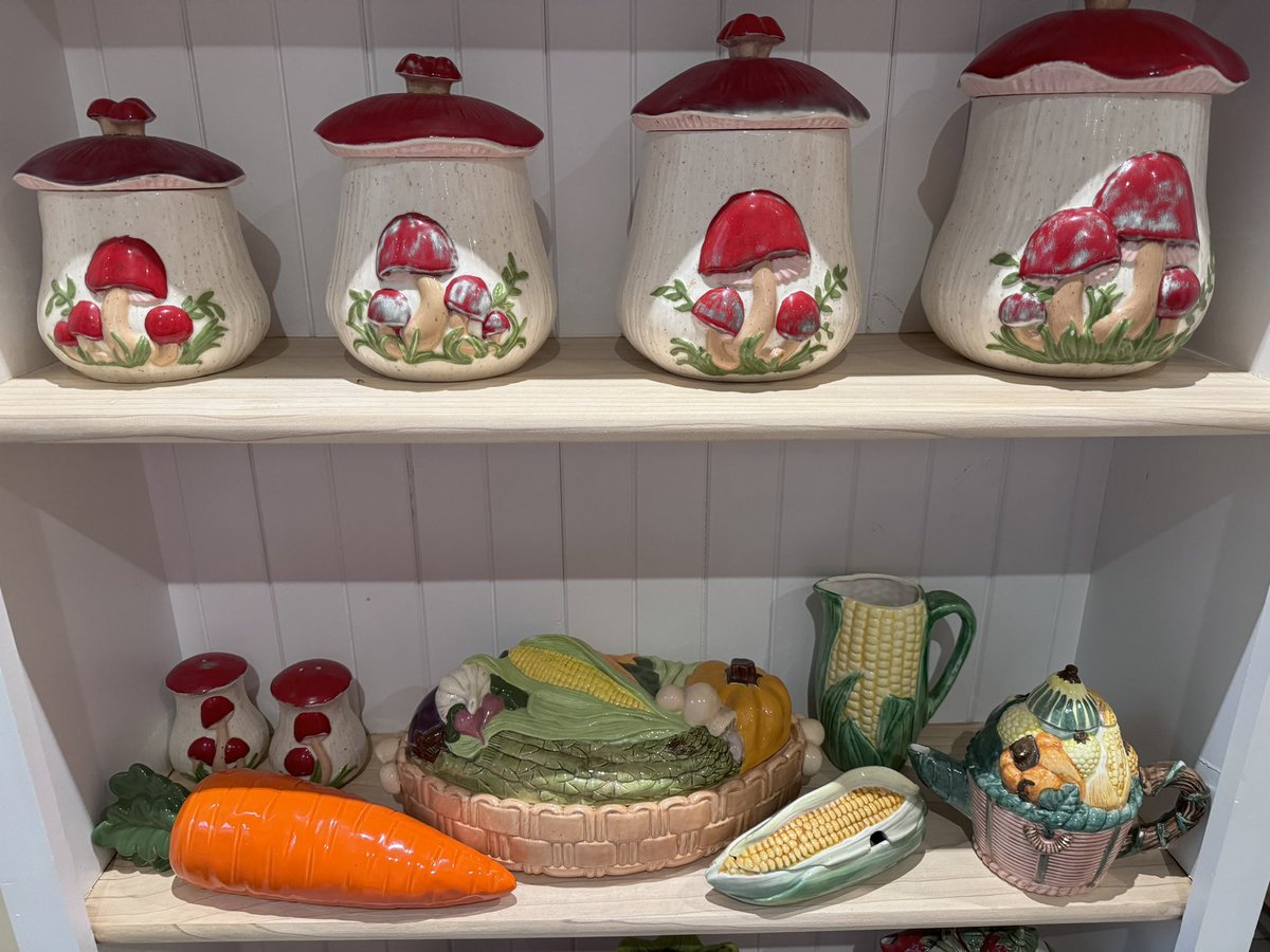 I don’t know why someone abandoned this giant carrot at Savers, but clearly it needed to come home with me and join the shelf of vegetable-shaped curiosities