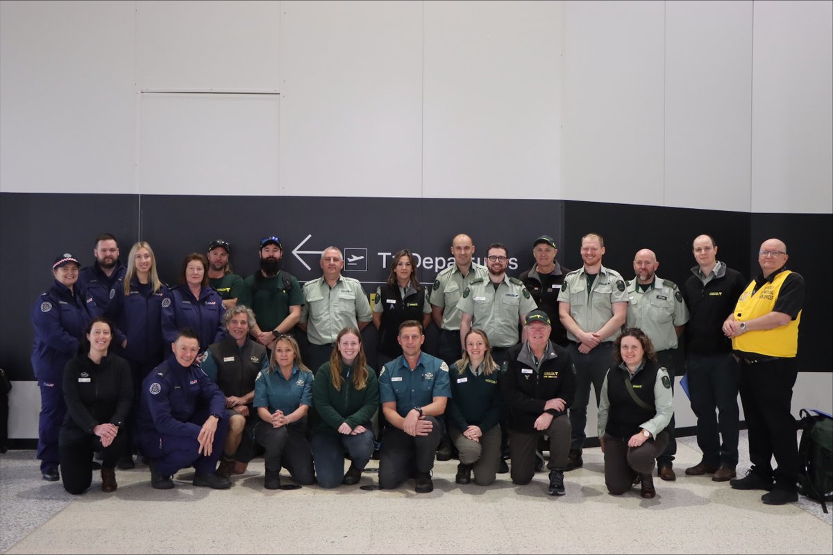 FFMVic's tweet photo. 21 FFMVic and 5 @CFA_Updates personnel have been deployed to Canada to support wildfire response efforts over the coming month. Taking on roles like Air Operations Manager and Strike Team Leader, they’ll gain invaluable experience. Thank you and safe travels! 🌲🔥✈️ #FFMVic https://t.co/heixxtXhP5