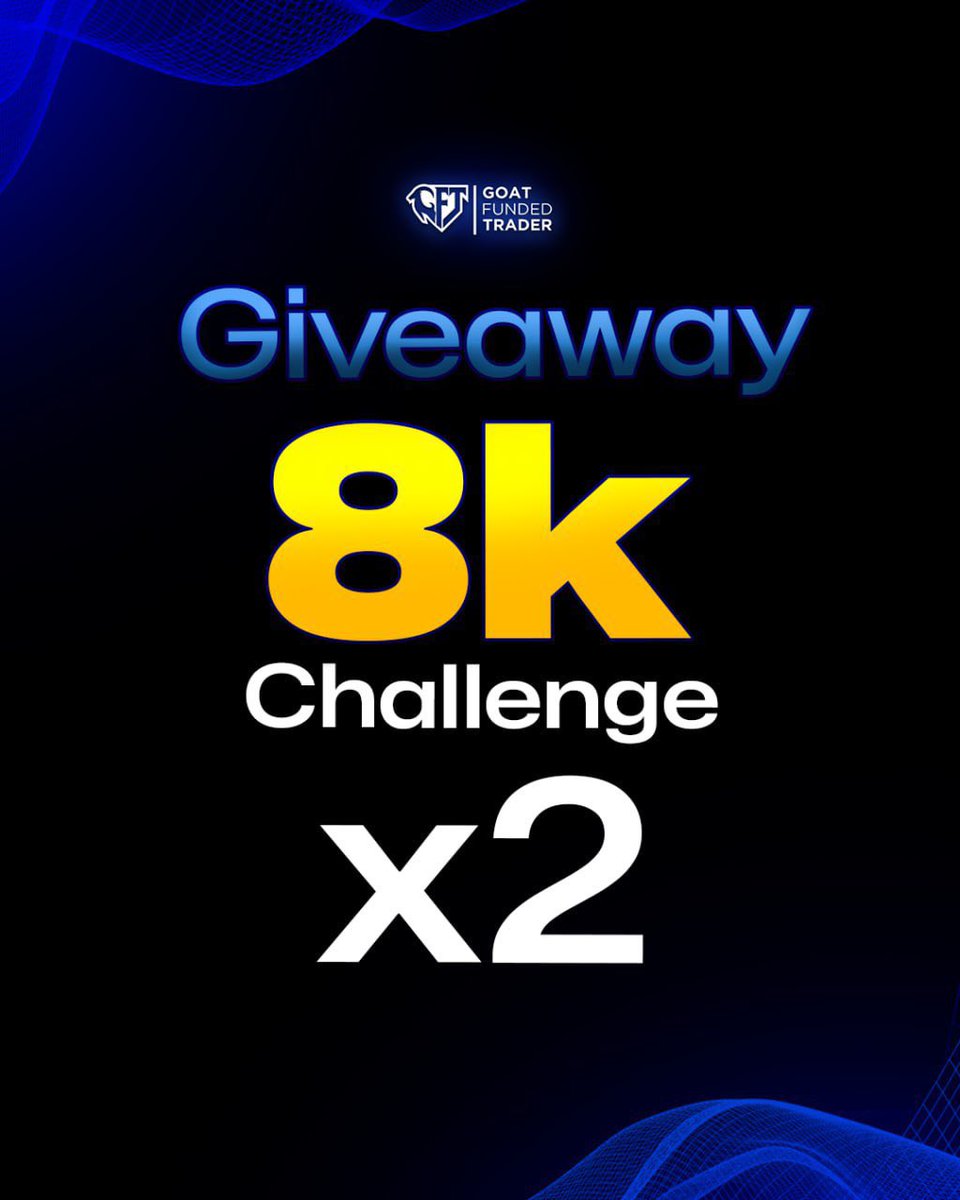 pipsnchips9's tweet photo. 1x15k 2x8k GIVEAWAY ACCOUNT! 🐐

Follow these steps:  

🔵Must Follow: @pipsnchips9 @GoatFunded @EdwardXLreal  

Also follow:
@BySalFx 
@qw3qw3ii
@UnknownTr4der
@Dsnowfx

🔵Like &amp; Retweet 

🔵Tag 3 traders  

⏰: 5days https://t.co/930fKFBGSl