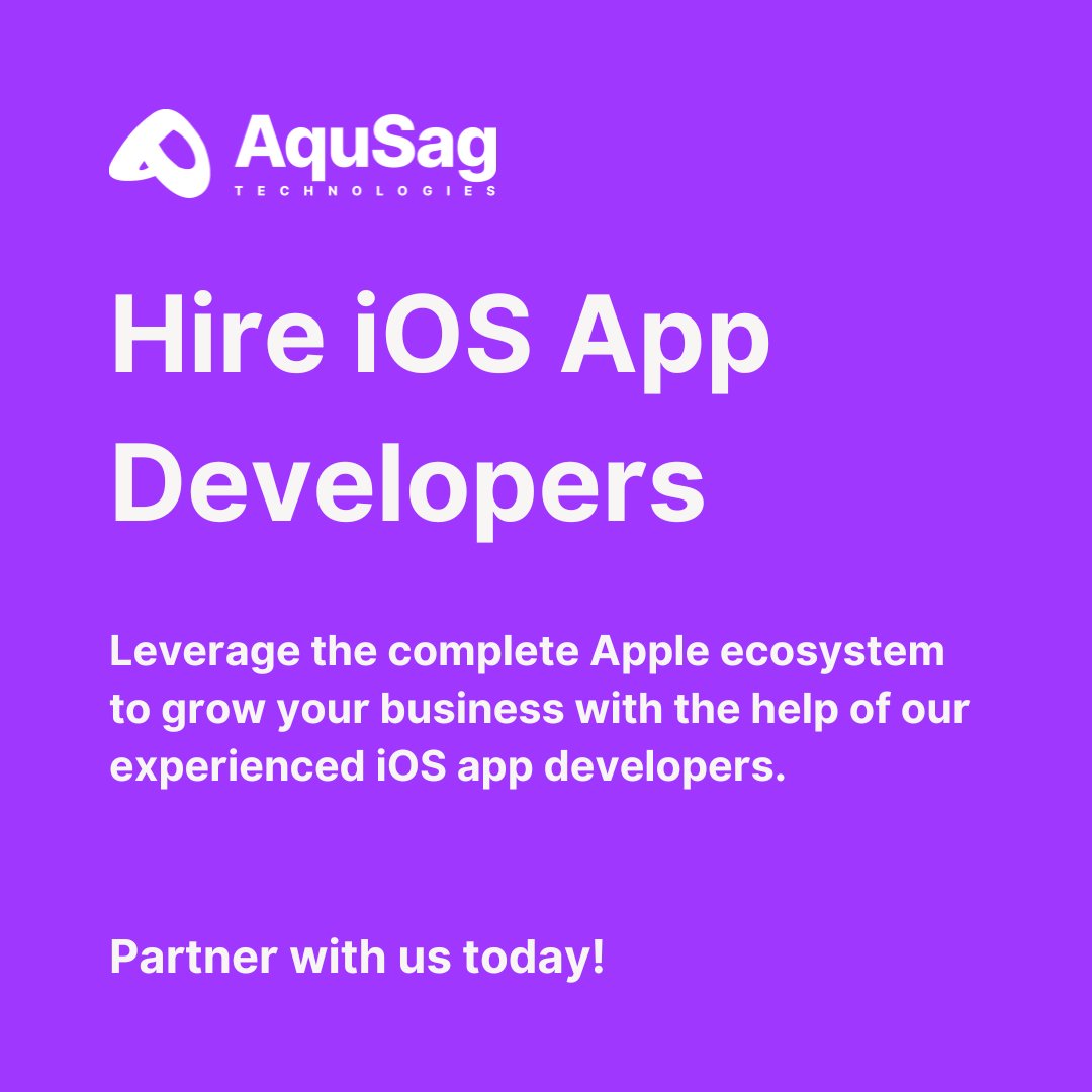 aqusag's tweet image. Optimizing Performance: Secrets of High-Performing iOS Apps

Looking to develop an iOS app that stands out? 🚀Our team at Aqusag Technologies specializes in creating sleek and powerful iOS applications tailored to your business needs.

aqusag.com/hire-ios-app-d…

#iOSAppDevelopment