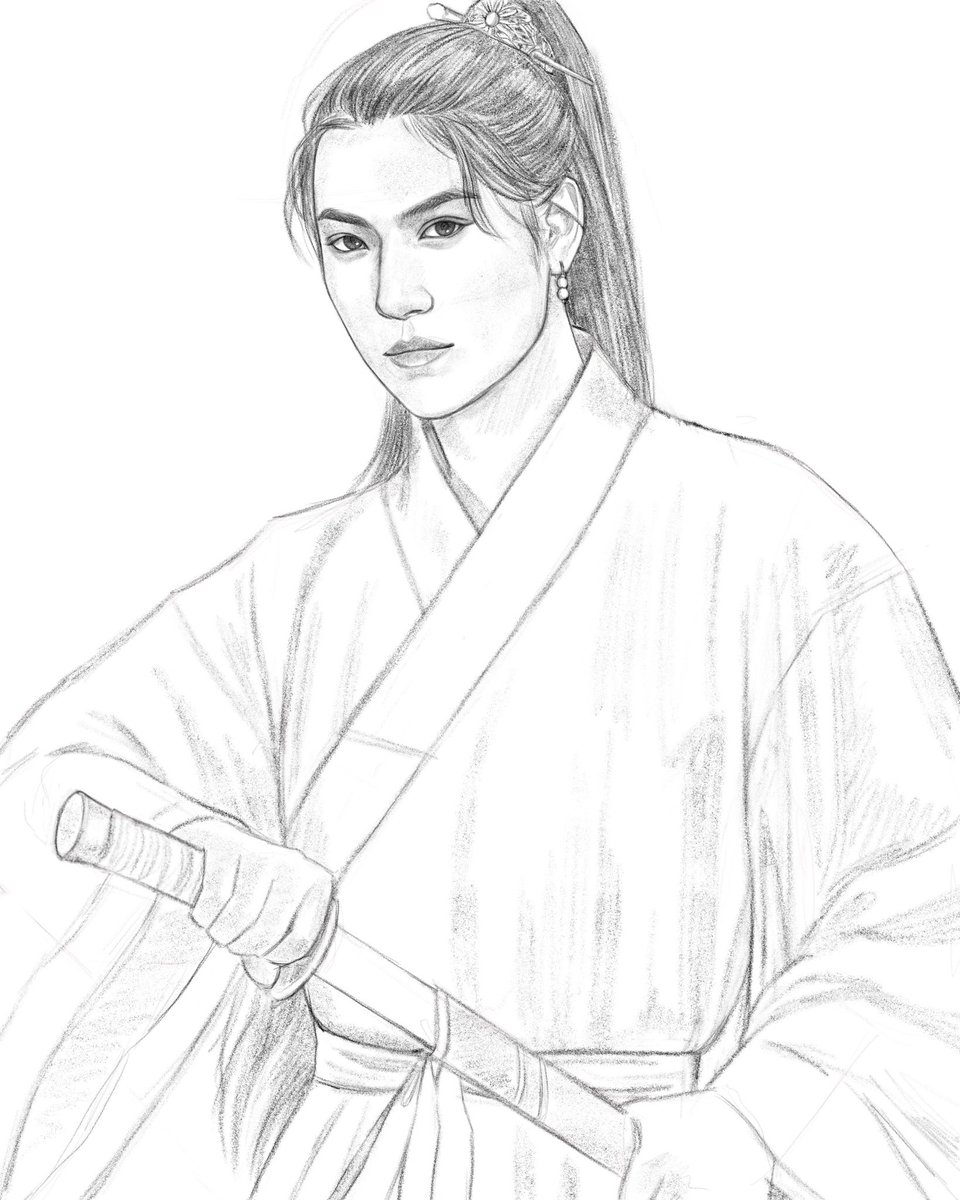 SZC repaint officially underway! I’m thinking of doing a cezhou piece after I finish this one but that’s a later problem #qjj #shenzechuan #将进酒