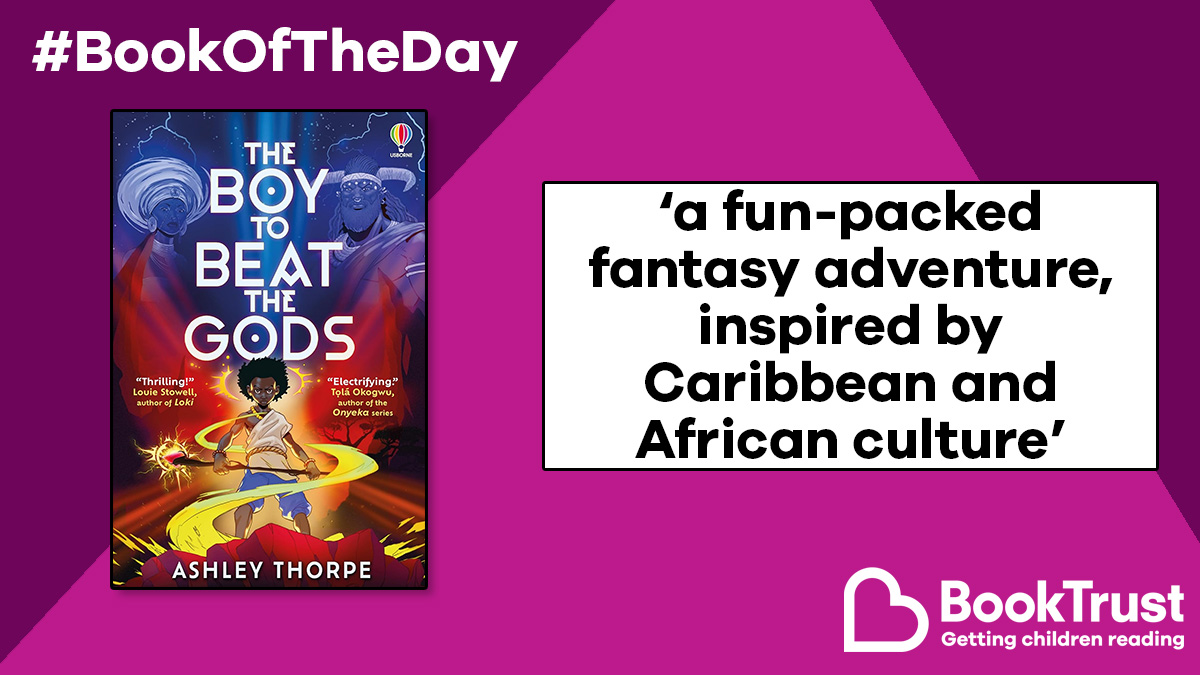 Booktrust's tweet photo. Our #BookOfTheDay is a thrilling tale packed with exciting and imaginative battle scenes and an energetic narrative.

We think #TheBoyToBeatTheGods from @ashley__thorpe will have wide appeal:

https://t.co/MATEFch4hn @Usborne https://t.co/DbnBwfjLgU