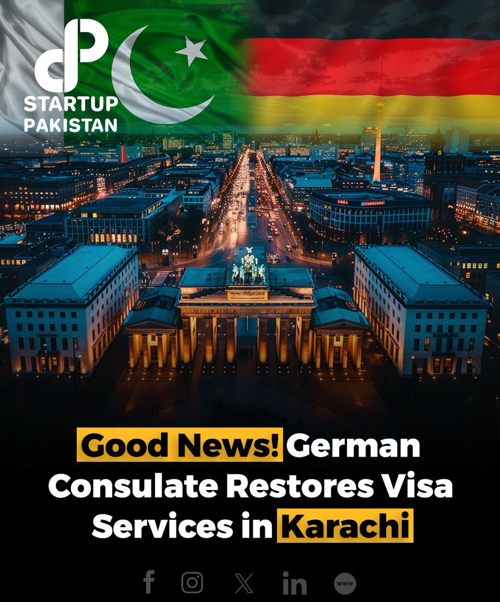 PakStartup's tweet photo. German Consulate in Karachi resumes visa services after temporary suspension.
Initially halted due to security considerations during Muharram processions, services are now restored with no ongoing security threats reported.
#GermanConsulate #VisaServices #Karachi https://t.co/XNOrtNzKXw