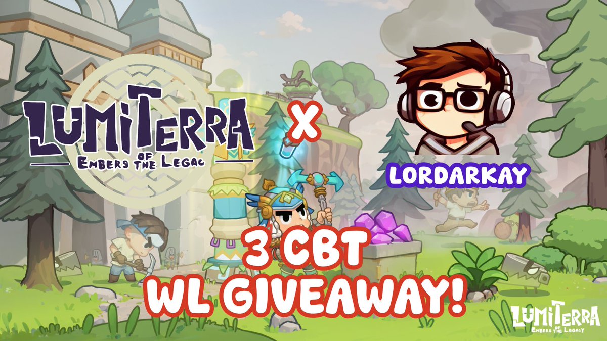 3 CBT WL GIVEAWAY! 🥰🥳

1. Like and retweet this post ❤️🔁
2. Follow <a href="/LumiterraGame/">Lumiterra</a> and me! 🕹️
3. Tag 3 friends with your Ronin address (NO RNS) 📣

 Winners will be annunced in 72 hrs. 
Good Luck! 🍀
#RoninCreator #KindCreator #Lumiterra_CBT