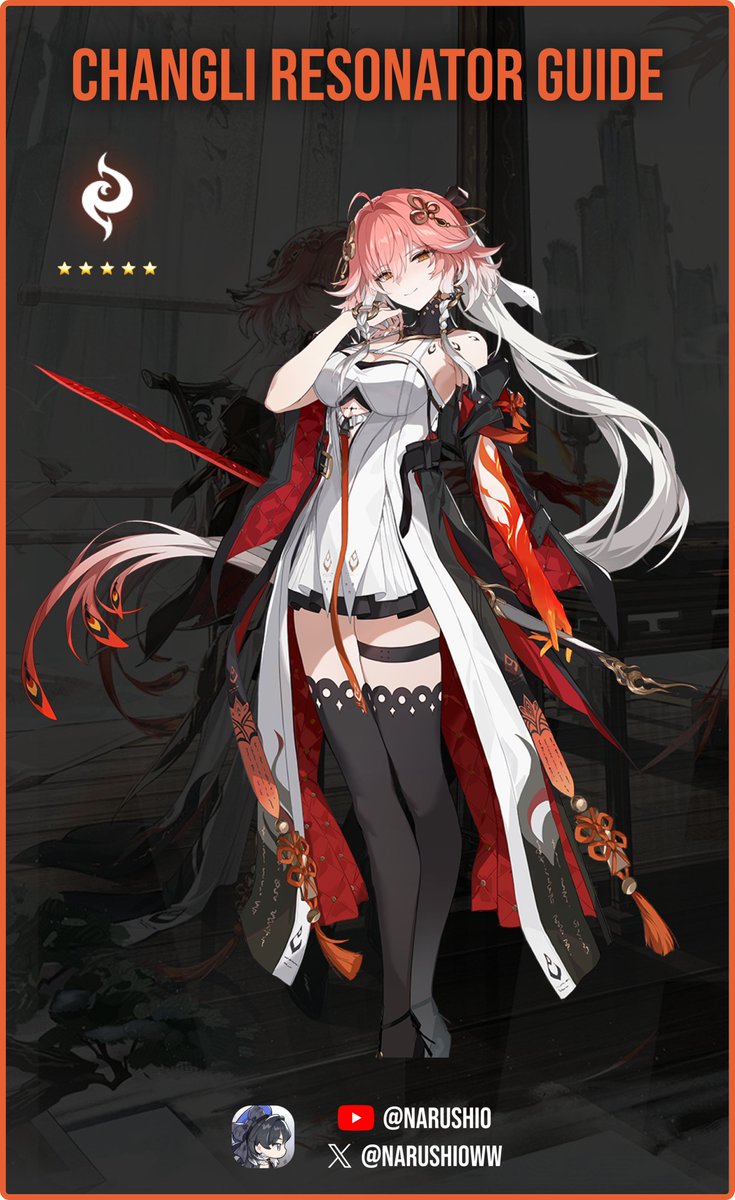 Naruvt0's tweet image. Changli Resonator Guide
#WutheringWaves #wuwa #鳴潮 #Changli