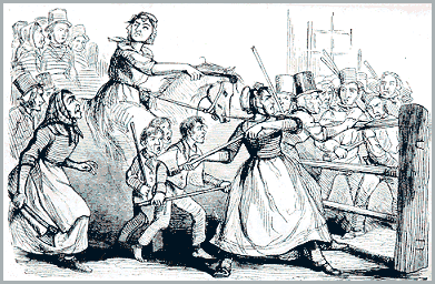 WiciCymru's tweet photo. #otd On this day in 1843 the Rebeca uprising in Wales continued when rioters attacked the tollgate at Rhyd y Pandy, Morriston. 

Over 100 tollgates were destroyed between January 1843 and the spring of 1844. 
https://t.co/9YyrEA817g
📷 Illustrated London News; 1843 https://t.co/glSltdtkRs