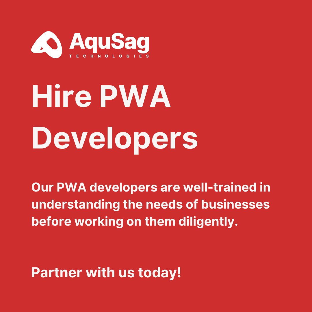 aqusag's tweet image. Future-Proof Your Business with PWAs: The Next Generation of Web Apps!
We at Aqusag Technologies specialize in Progressive Web App (PWA) development, transforming how users engage with your brand across devices. 📱💻
 aqusag.com/hire-pwa-devel…
🚀
#PWADevelopment