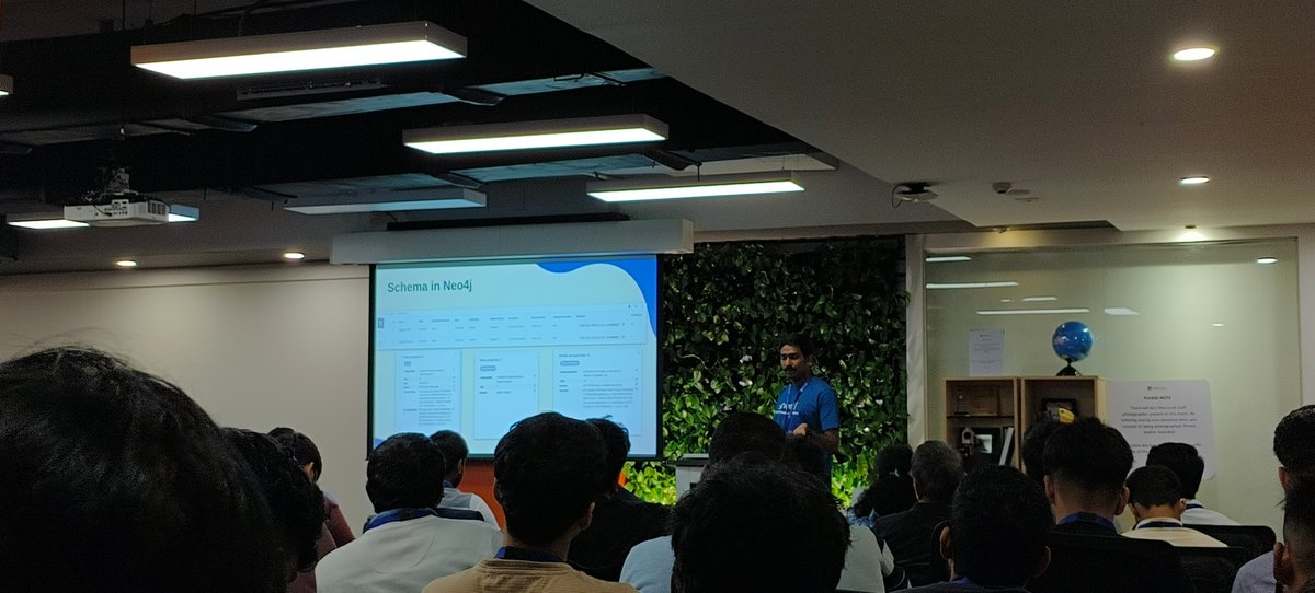 Kalyanisamoju's tweet photo. It's happening Graph Database Bengaluru(@neo4j )-Shaping the Future AI
Splendid explanation and articulate of the graph database by @neo4j team
#graphThefuture @neo4j https://t.co/BFtfQNCeVY