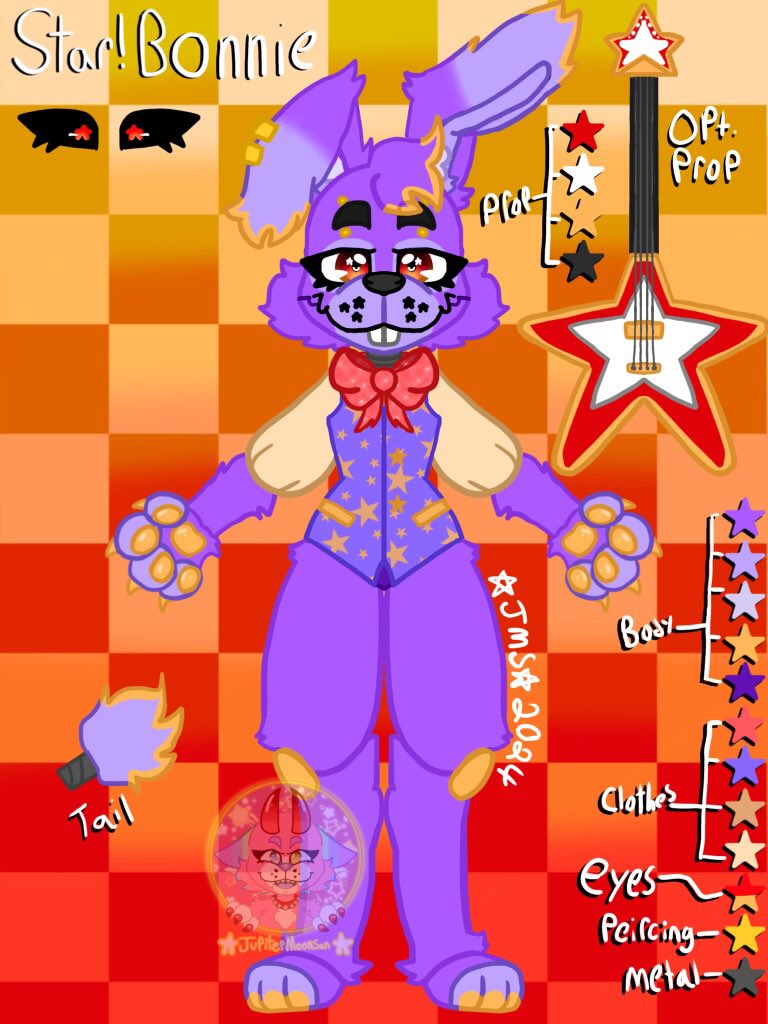 JupiterMoon_San's tweet photo. Star!bonnie my Bonnie oc cause cringe 
My art fight url:
https://t.co/5sSwXNoN8o

#fnaf #fnafoc #artfight2024teamstardust #art https://t.co/WUN8PD6axB